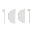 Schneider Electric - Reconditionné - Odace - 2 demi enjoliveur -blanc- livré 2 LED bleu 0 -15mA câble