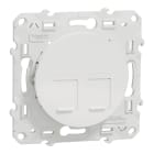 Schneider Electric - Reconditionné - Odace - prise double RJ45 cat.6 UTP -grade 1 à 2 (tél+inf) blanc
