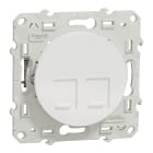 Schneider Electric - Reconditionné - Odace - prise double RJ45 cat.6 STP grade 2TV à grade 3TV-blanc