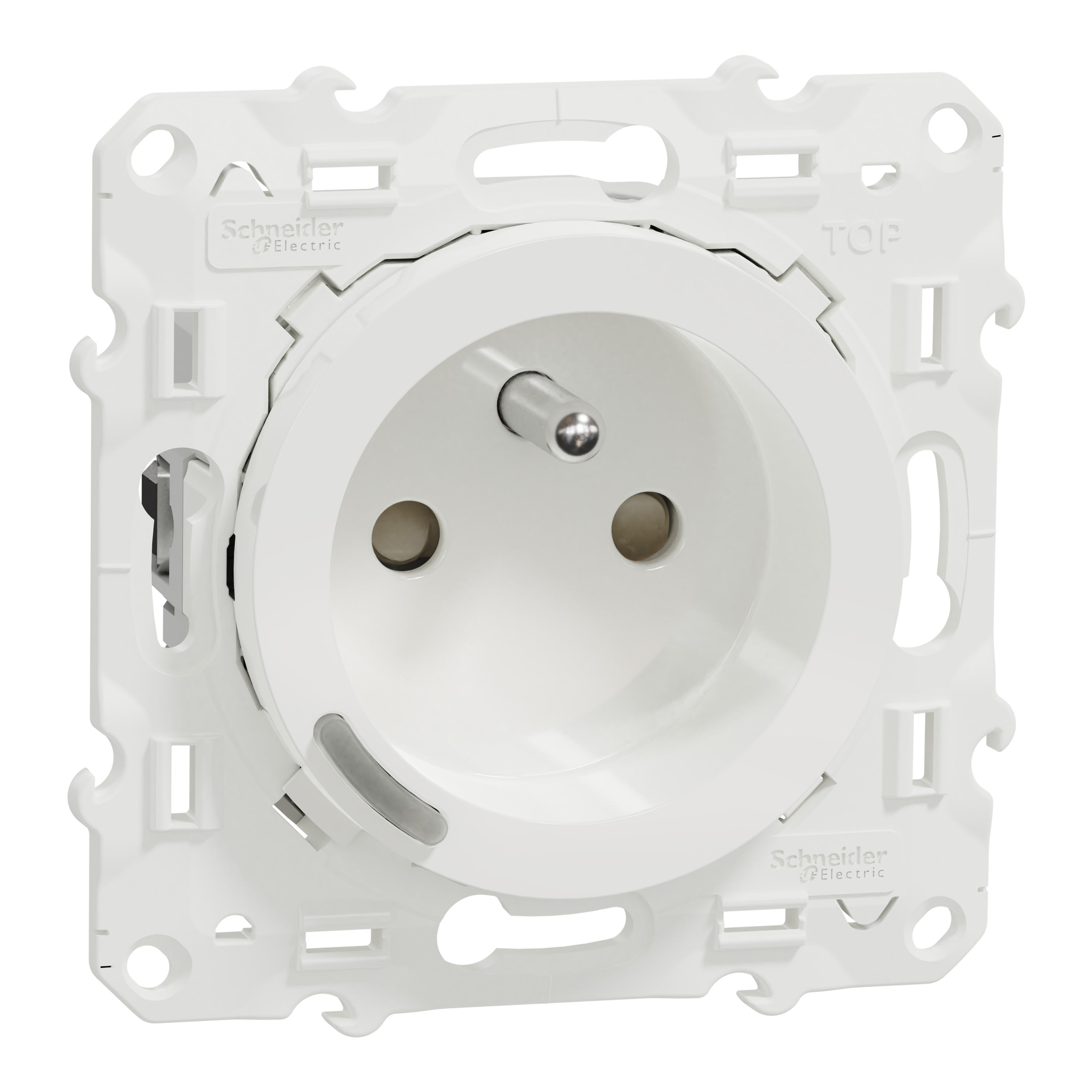 Schneider Electric - Reconditionné - Wiser Odace - Prise 2P+T connectée - 16A  - zigbee - Blanc