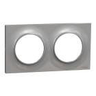 Schneider Electric - Reconditionné - Odace Styl - plaque 2 postes horizontaux/verticaux entr 71mm alu