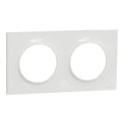 Schneider Electric - Reconditionné - Odace Styl plaque 2 postes horiz ou verticaux entraxe 71mm blanc