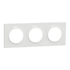 Schneider Electric - Reconditionné - Odace Styl plaque 3 postes horiz ou verticaux entraxe 71mm blanc