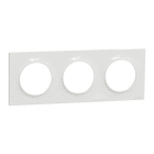Schneider Electric - Reconditionné - Odace Styl plaque 3 postes horiz ou verticaux entraxe 71mm blanc