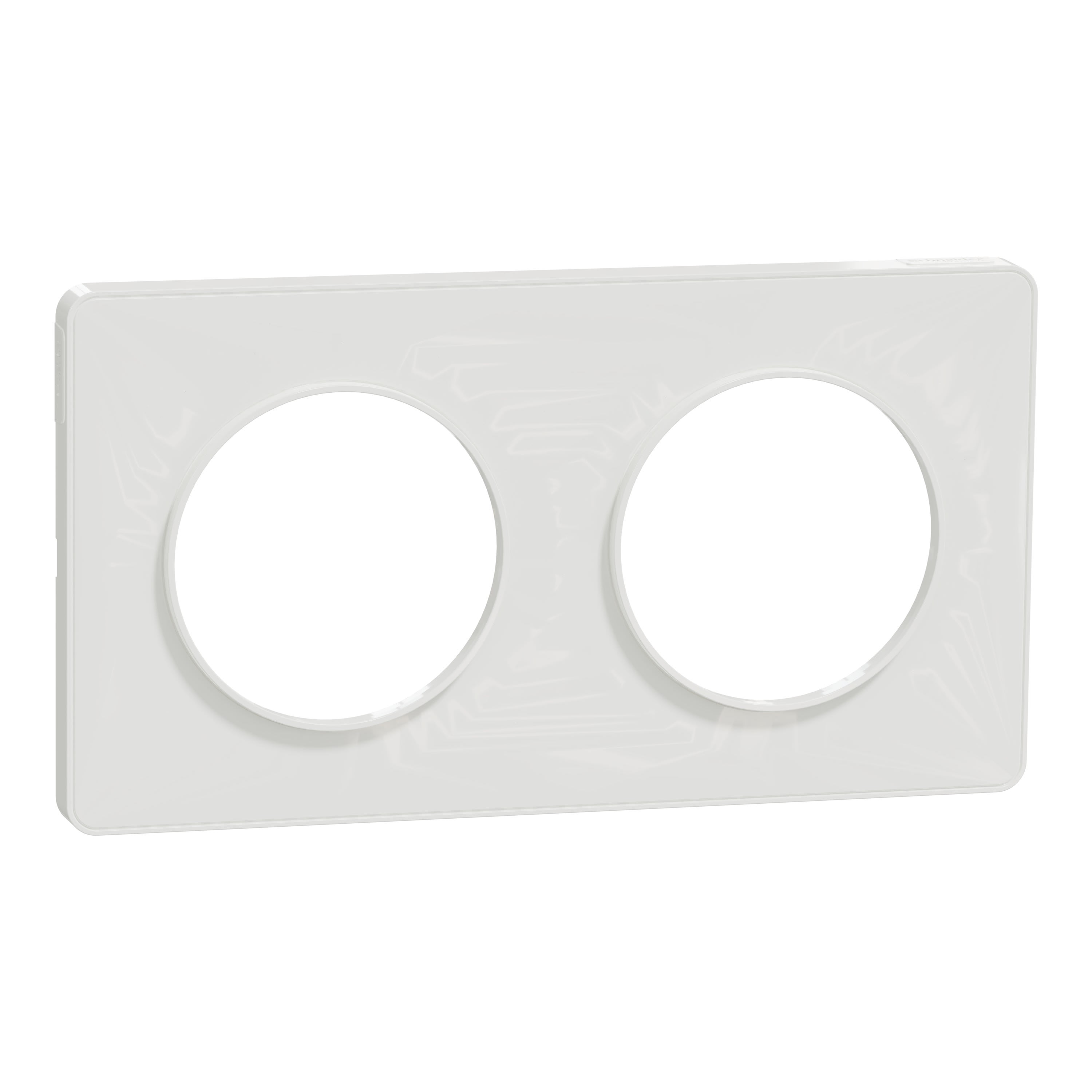 Schneider Electric - Reconditionné - Odace Touch- plaque 2 postes horiz ou verticaux entraxe 71mm blc