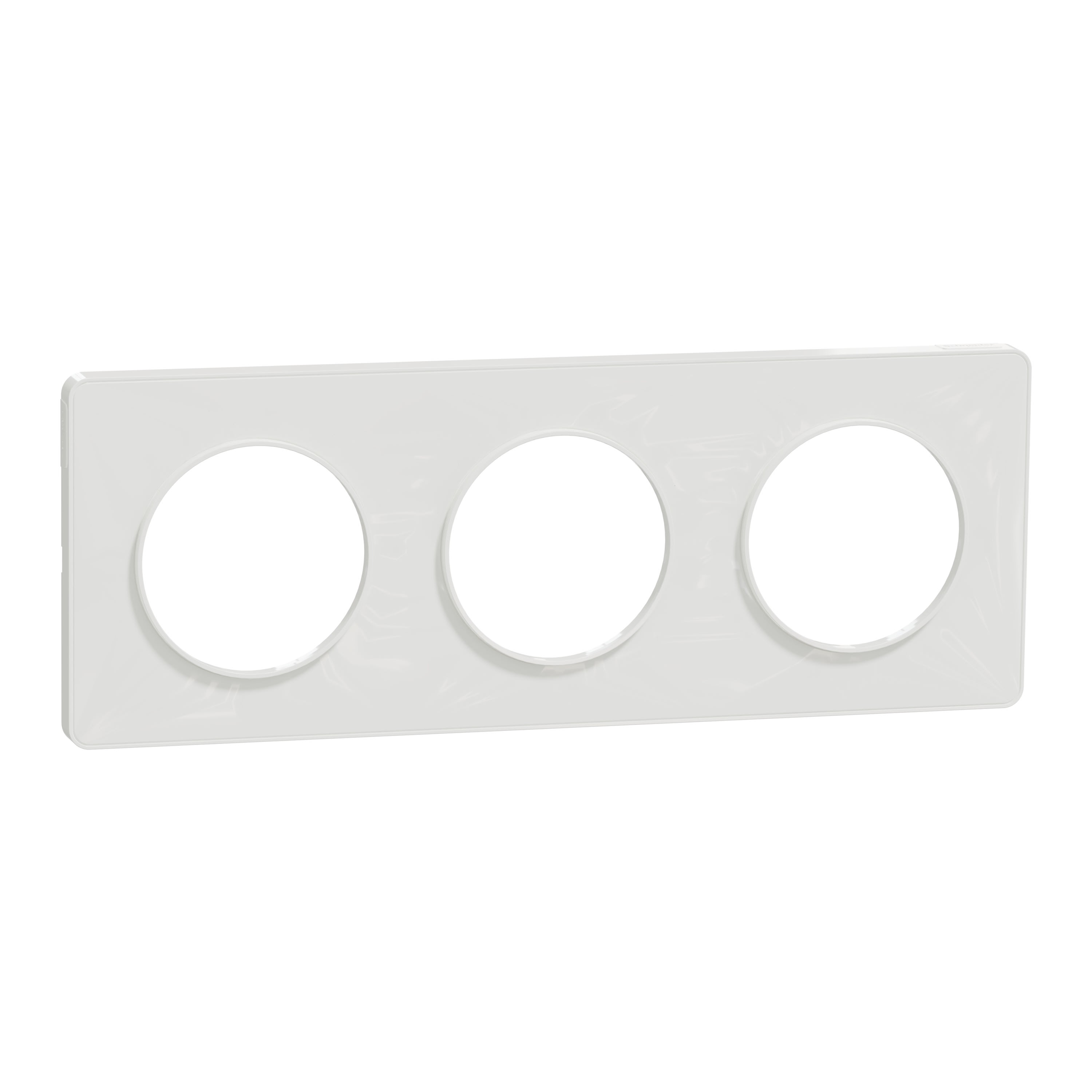 Schneider Electric - Reconditionné - Odace Touch- plaque 3 postes horiz ou verticaux entraxe 71mm blc