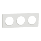 Schneider Electric - Reconditionné - Odace Touch- plaque 3 postes horiz ou verticaux entraxe 71mm blc