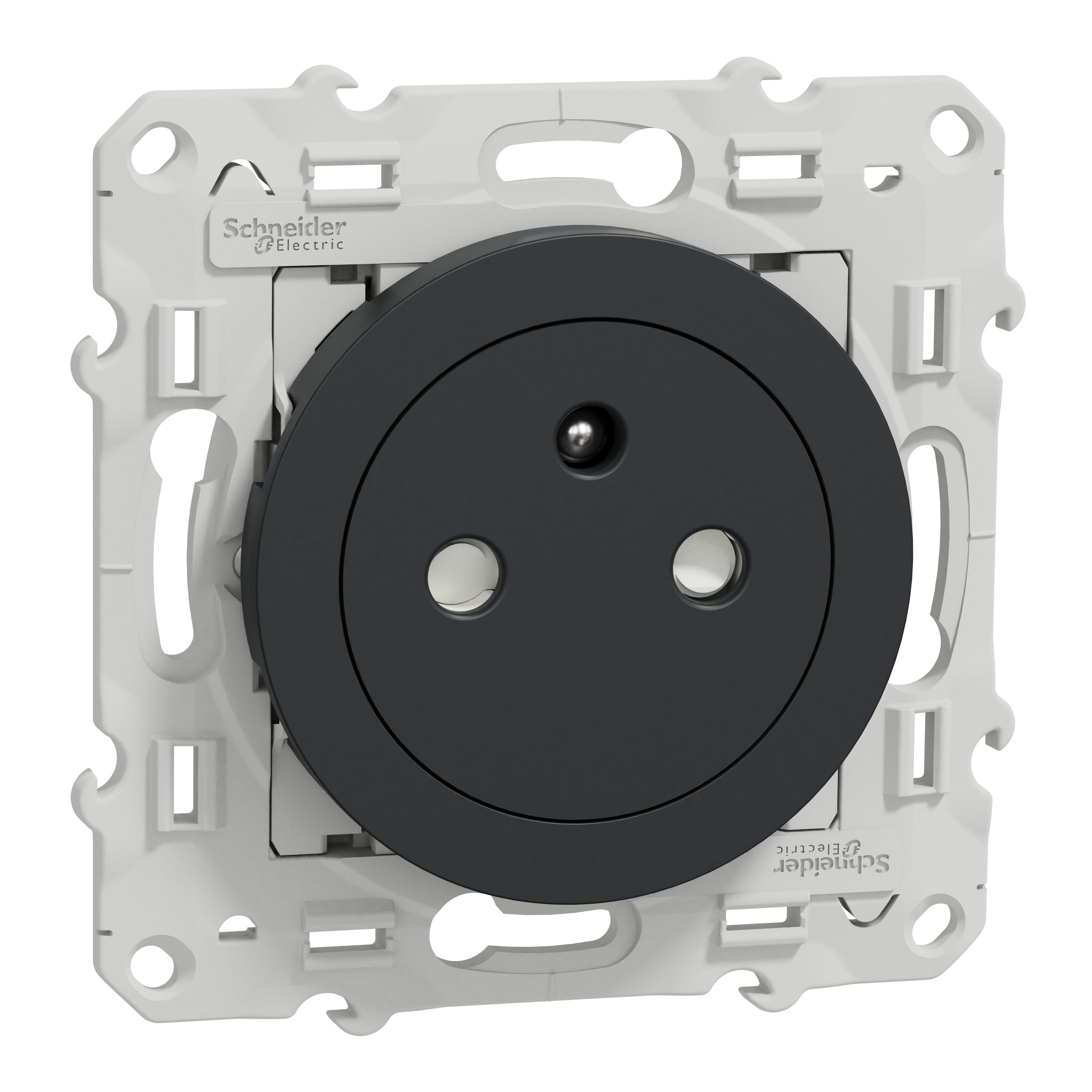 Schneider Electric - Reconditionné - Odace - prise 2P+T affleurante - anthracite - connexion rapide