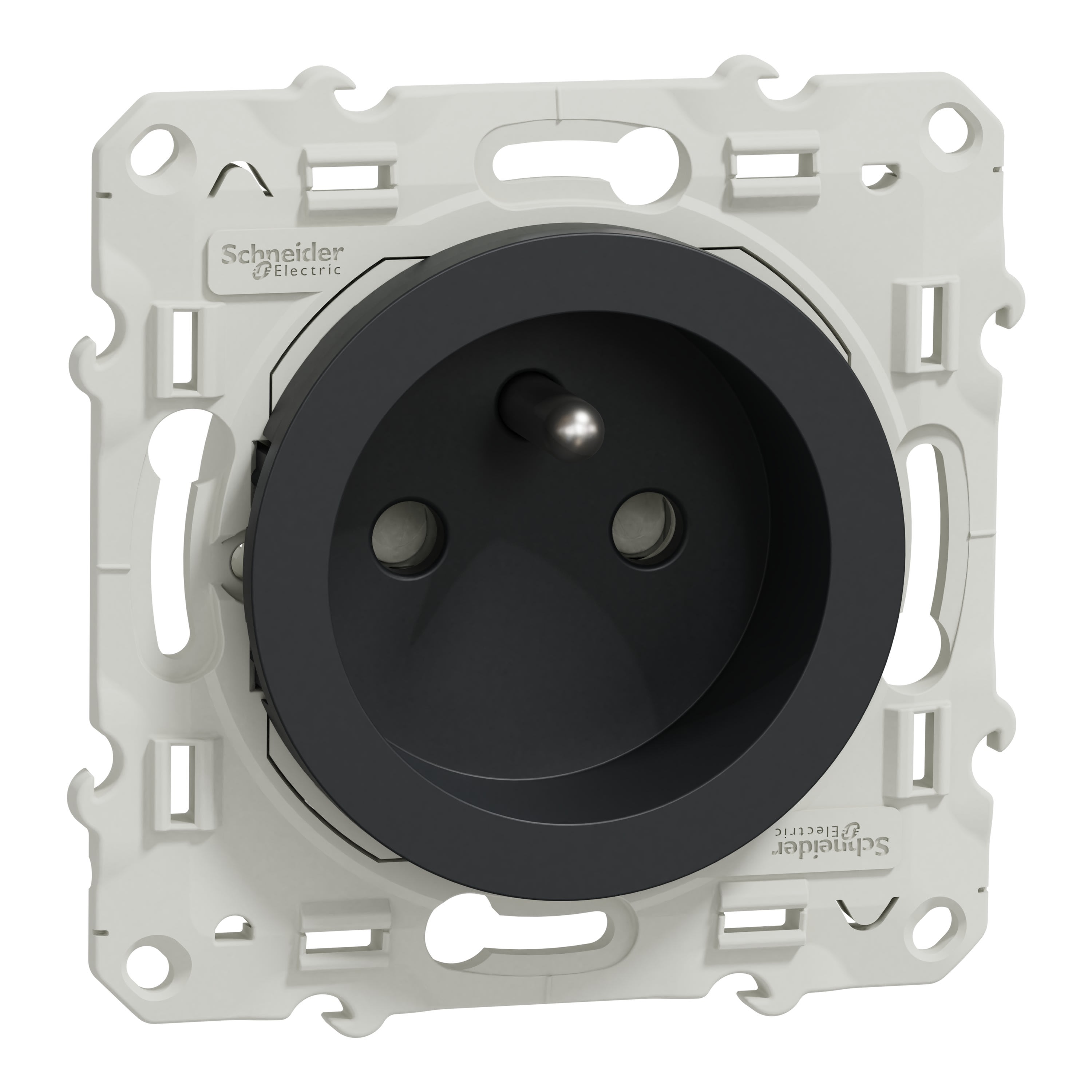 Schneider Electric - Reconditionné - Odace - prise 2P+T - anth. - à vis - connexion rapide