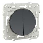 Schneider Electric - Reconditionné - Odace - double va-et-vient anthracite