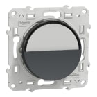 Schneider Electric - Reconditionné - Odace - poussoir avec porte-étiquette anthracite