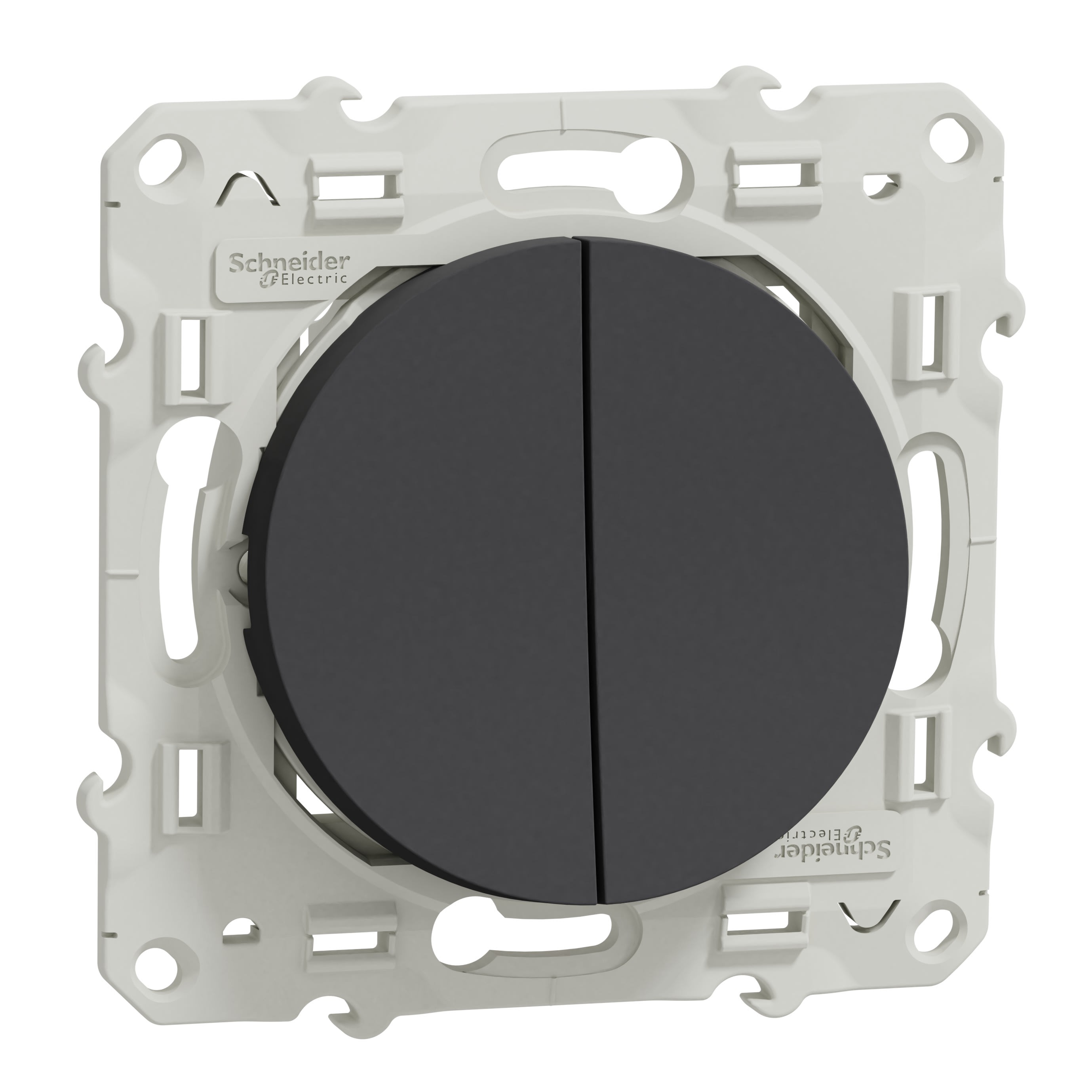 Schneider Electric - Reconditionné - Odace - va-et-vient + poussoir anthracite - 10A