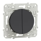 Schneider Electric - Reconditionné - Odace - va-et-vient + poussoir anthracite - 10A