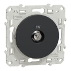 Schneider Electric - Reconditionné - Odace - prise TV simple - anthracite - fixation par vis