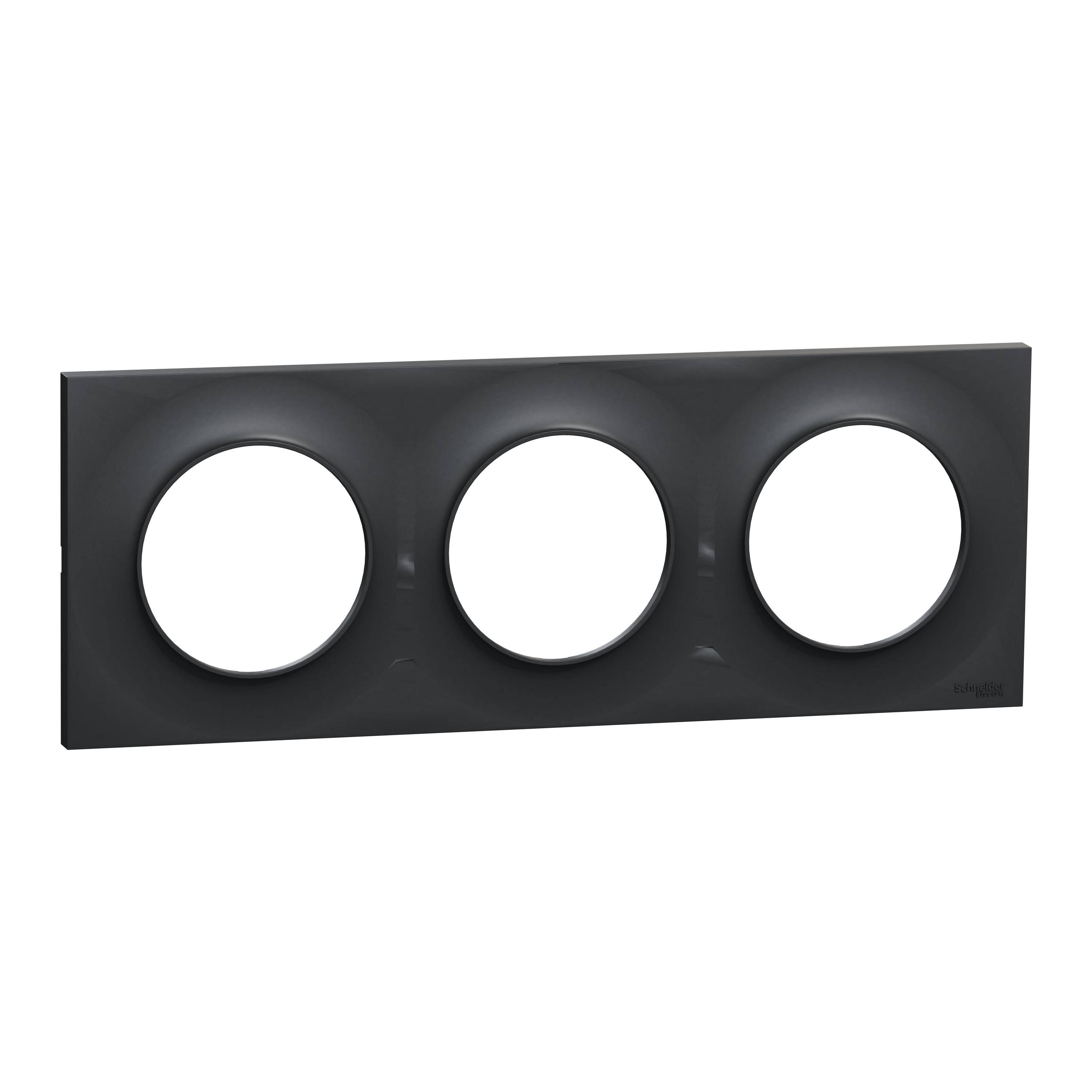 Schneider Electric - Reconditionné - Odace Styl plaque 3 p horiz ou verticaux entraxe 71mm anthracite
