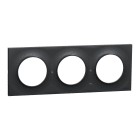 Schneider Electric - Reconditionné - Odace Styl plaque 3 p horiz ou verticaux entraxe 71mm anthracite