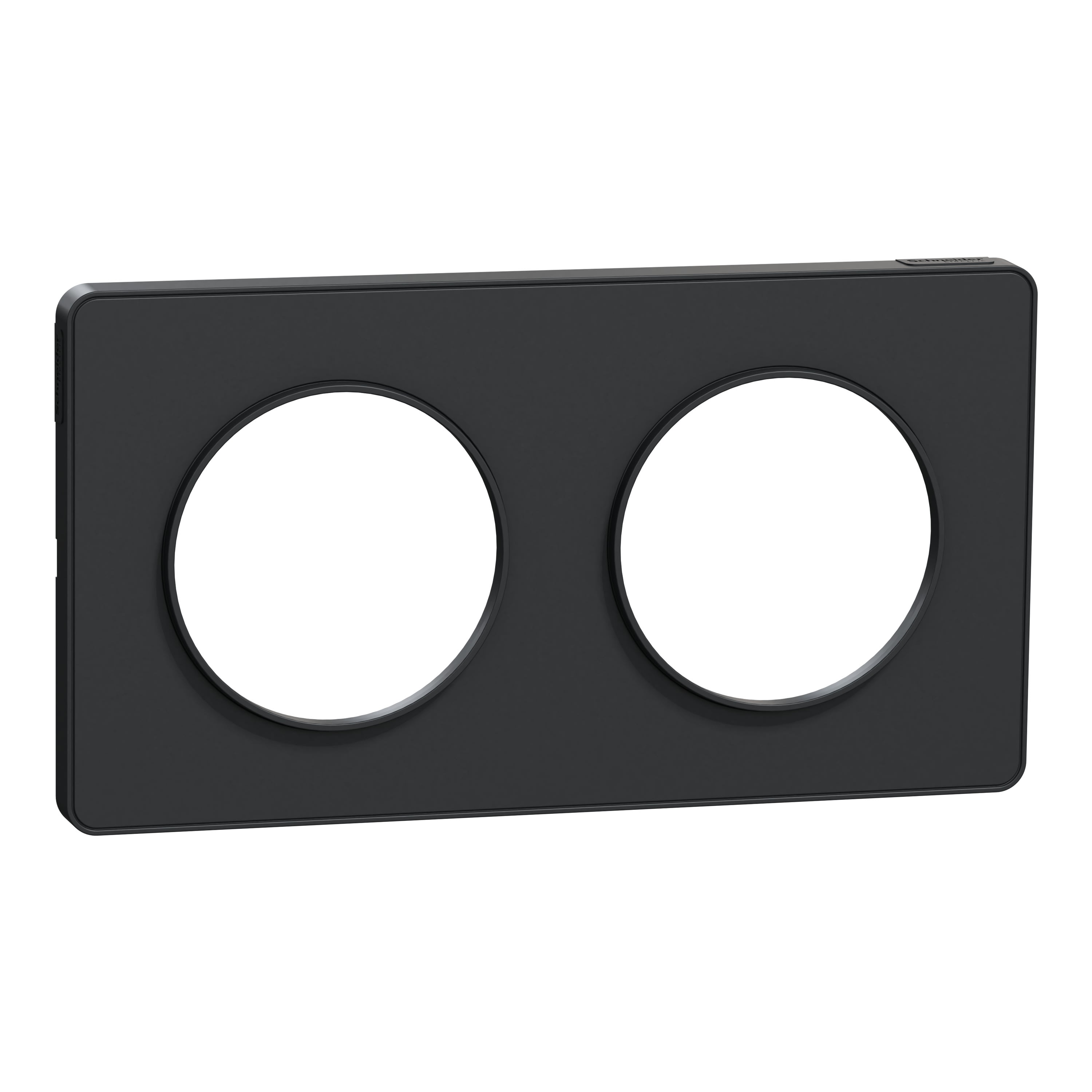 Schneider Electric - Reconditionné - Odace Touch - plaque 2postes horizontaux ou verticaux 71mm anth.