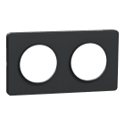 Schneider Electric - Reconditionné - Odace Touch - plaque 2postes horizontaux ou verticaux 71mm anth.