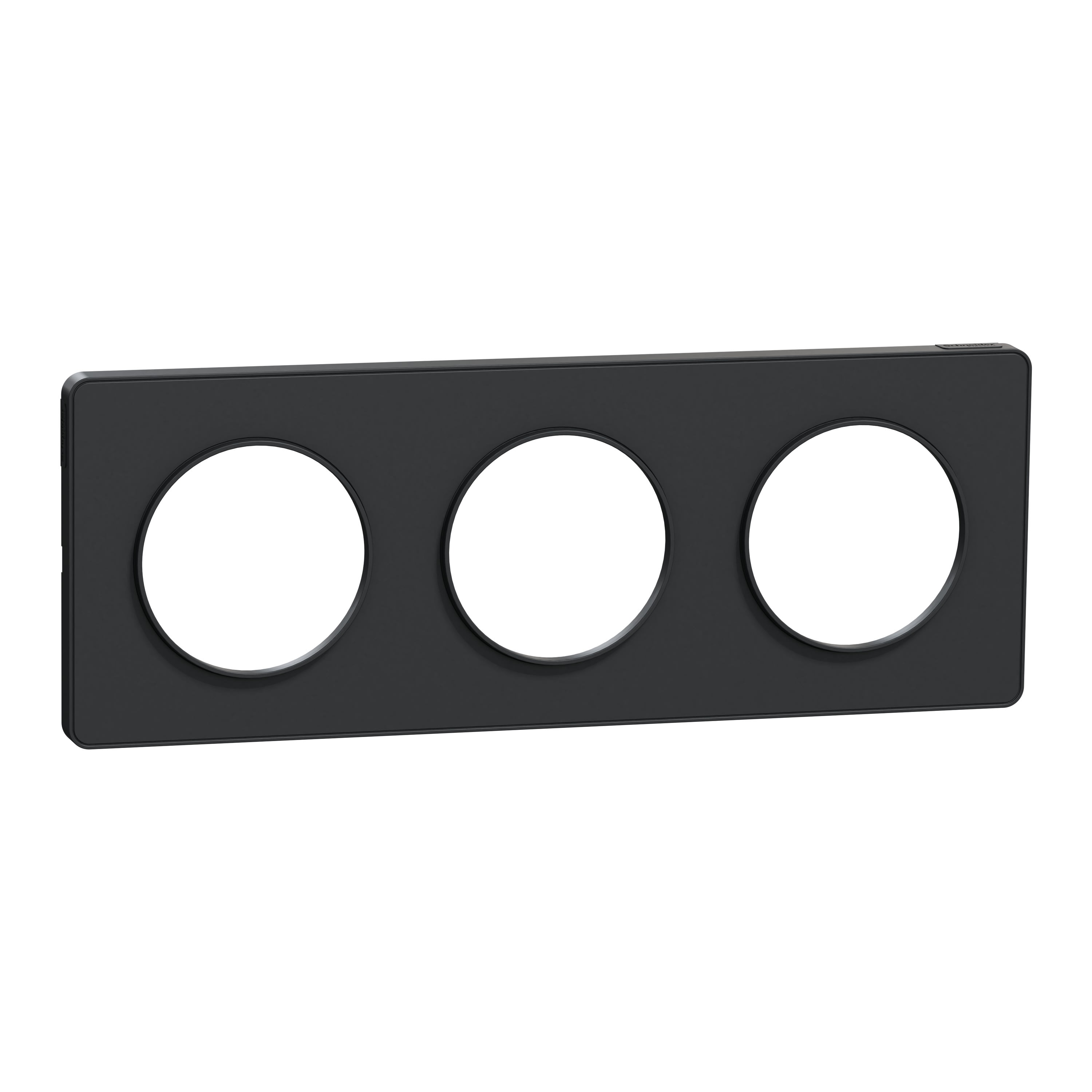Schneider Electric - Reconditionné - Odace Touch -  plaque 3 p horiz ou verticaux entraxe 71mm anthr.