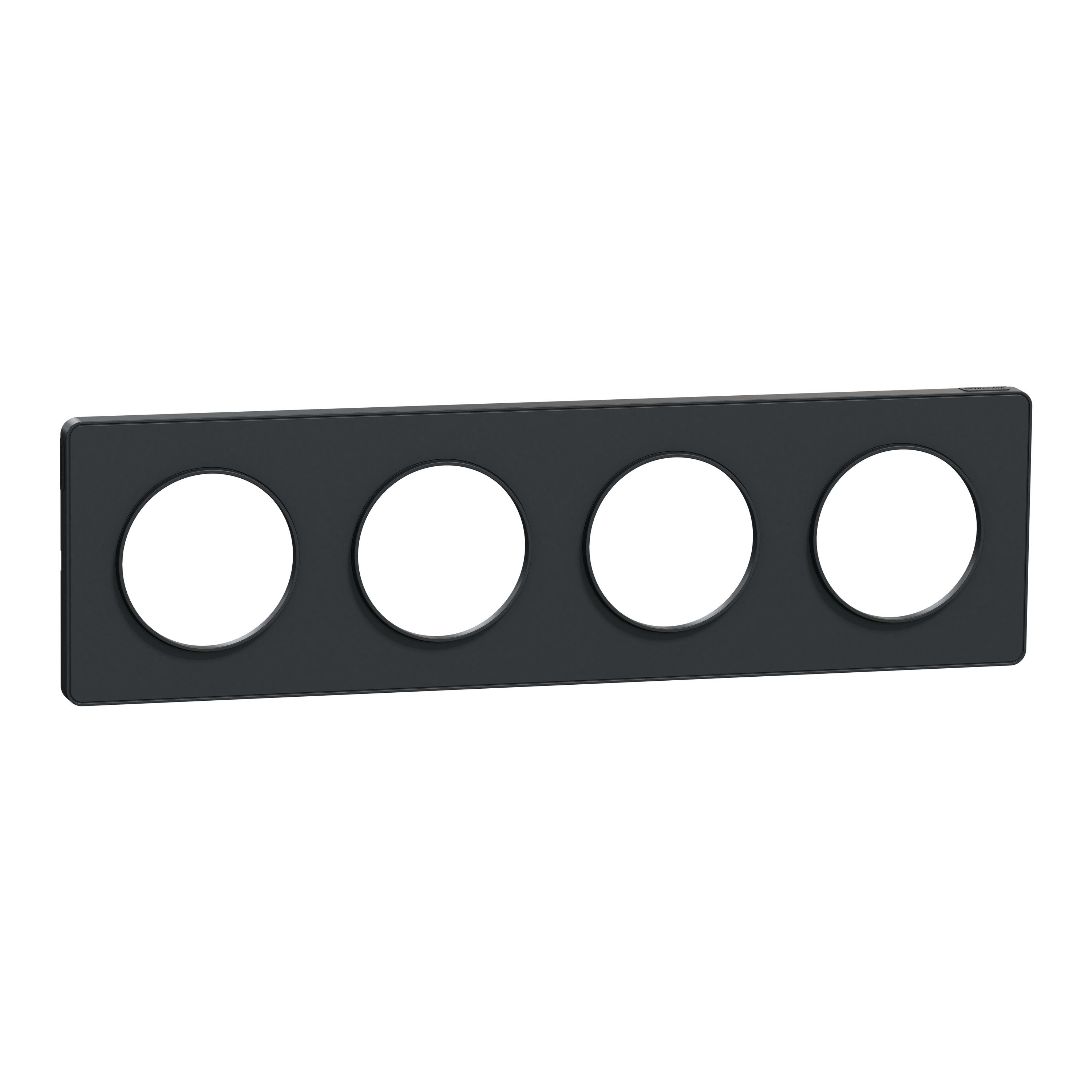 Schneider Electric - Reconditionné - Odace Touch -  plaque 4 p horiz ou verticaux entraxe 71mm anthr.