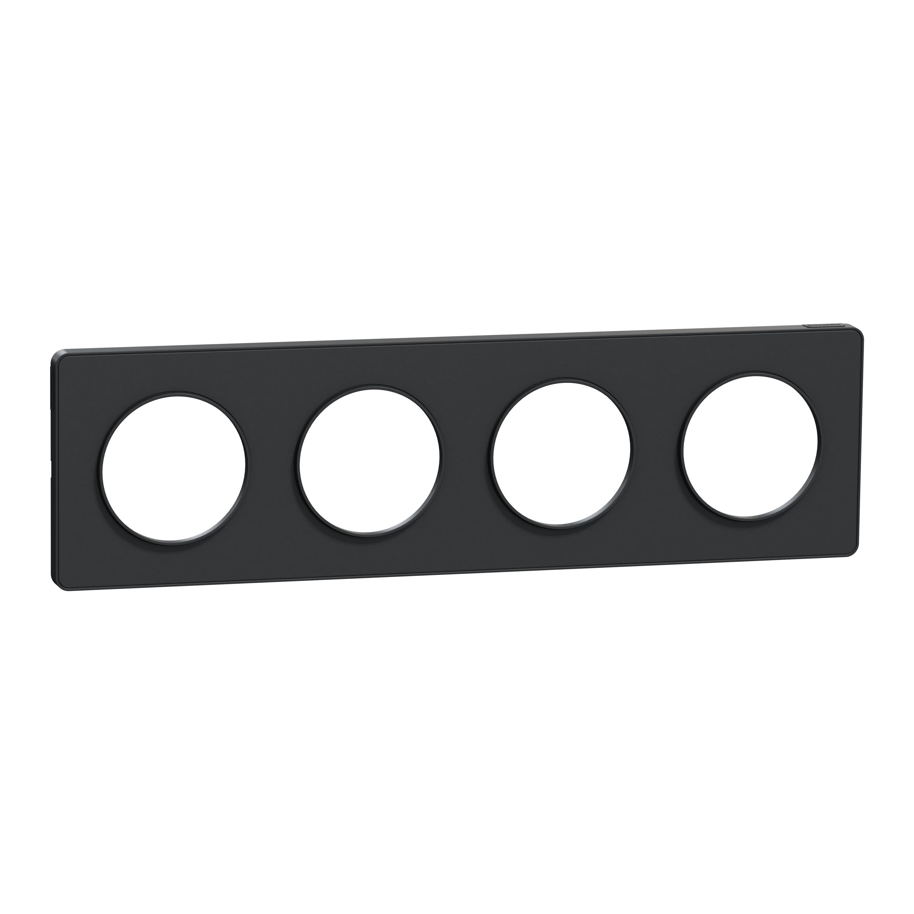 Schneider Electric - Reconditionné - Odace Touch - plaque 4 p horiz ou verticaux entraxe 71mm anthr.