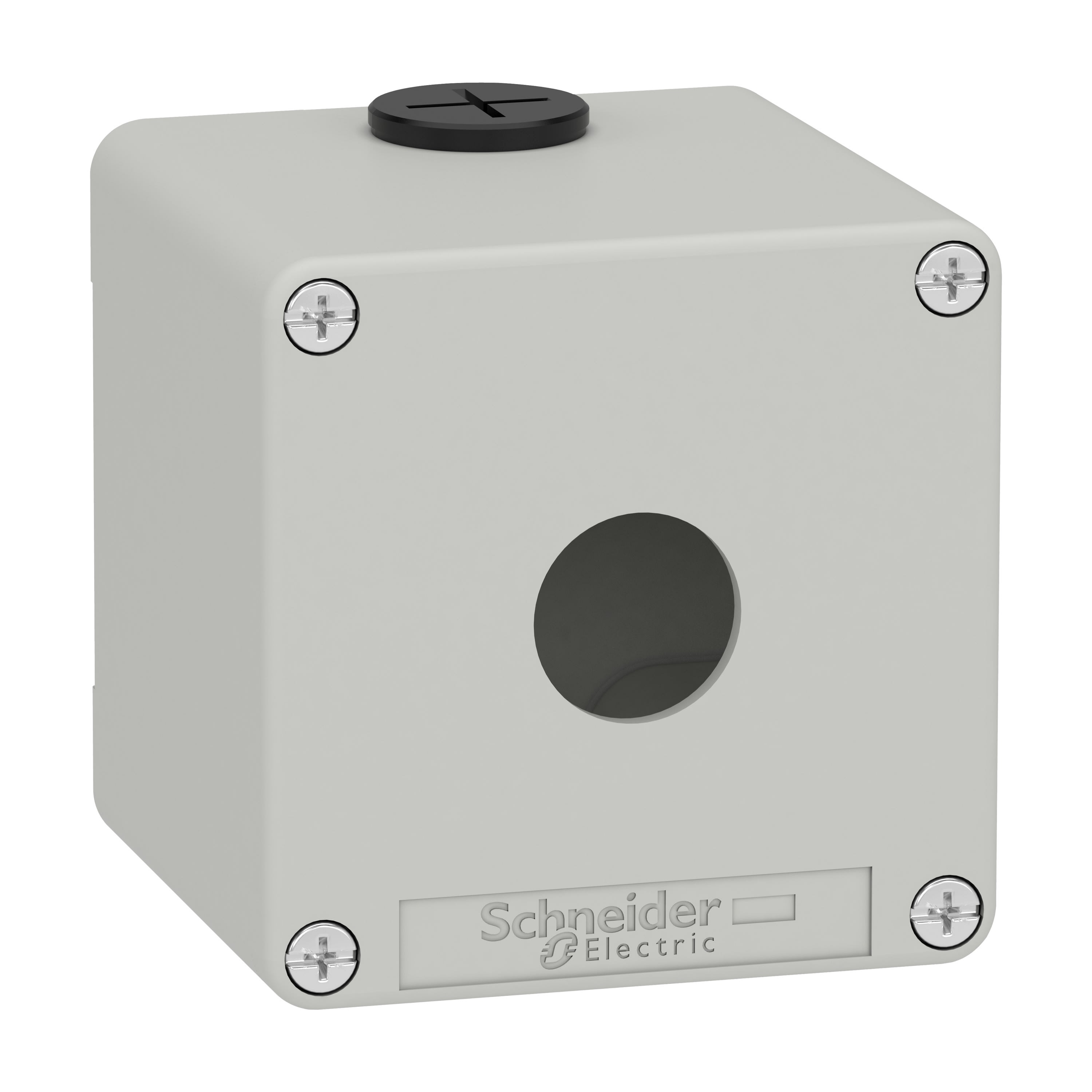Schneider Electric - Reconditionné -Boite métal vide grise M20 x2 - 1 trou 22mm- 80x80x77mm- UL cULus