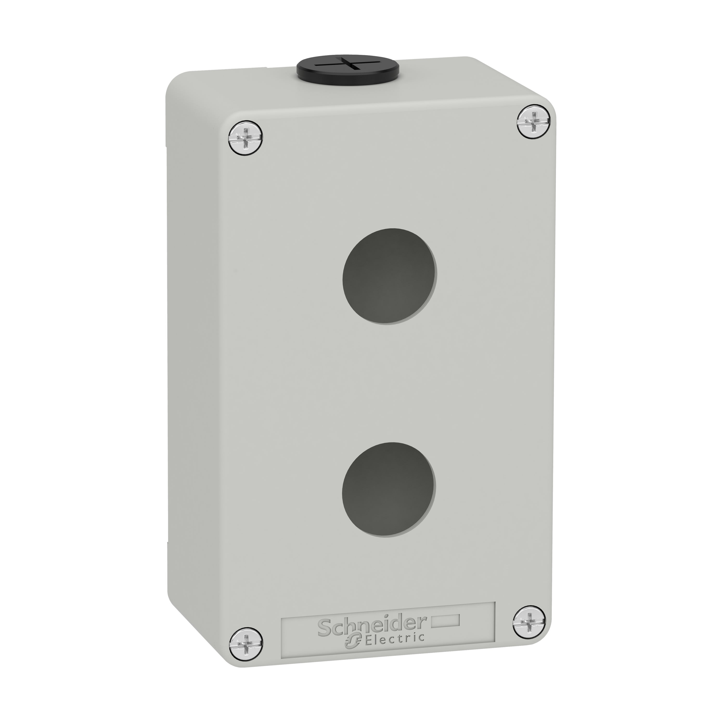 Schneider Electric - Reconditionné - Boite métal vide grise M20 x2 - 2 trous 22mm - 80x130x51,5mm UL
