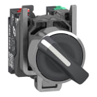 Schneider Electric - Harmony XB4 - bouton tournant manette - Ø22 - 2 pos fix - noir - 1O+1F - Push In