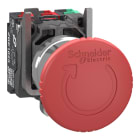 Schneider Electric - Harmony XB4 - bouton arrêt urgence - Ø40 - pousser tourn - 2O+1F - Push In