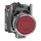 Schneider Electric - Harmony XB4 - poussoir lumineux LED - 1F+1O - rouge - Ø22 - 24VACDC - Push In