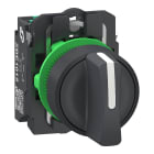 Schneider Electric - Harmony XB5 - bouton tournant à manette - 3 pos rap C - noir - 2F - Push In