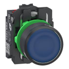 Schneider Electric - Harmony XB5 bt-pous lumineux bleu Ø22 - impulsion - 24V - 1O+1F - Push In