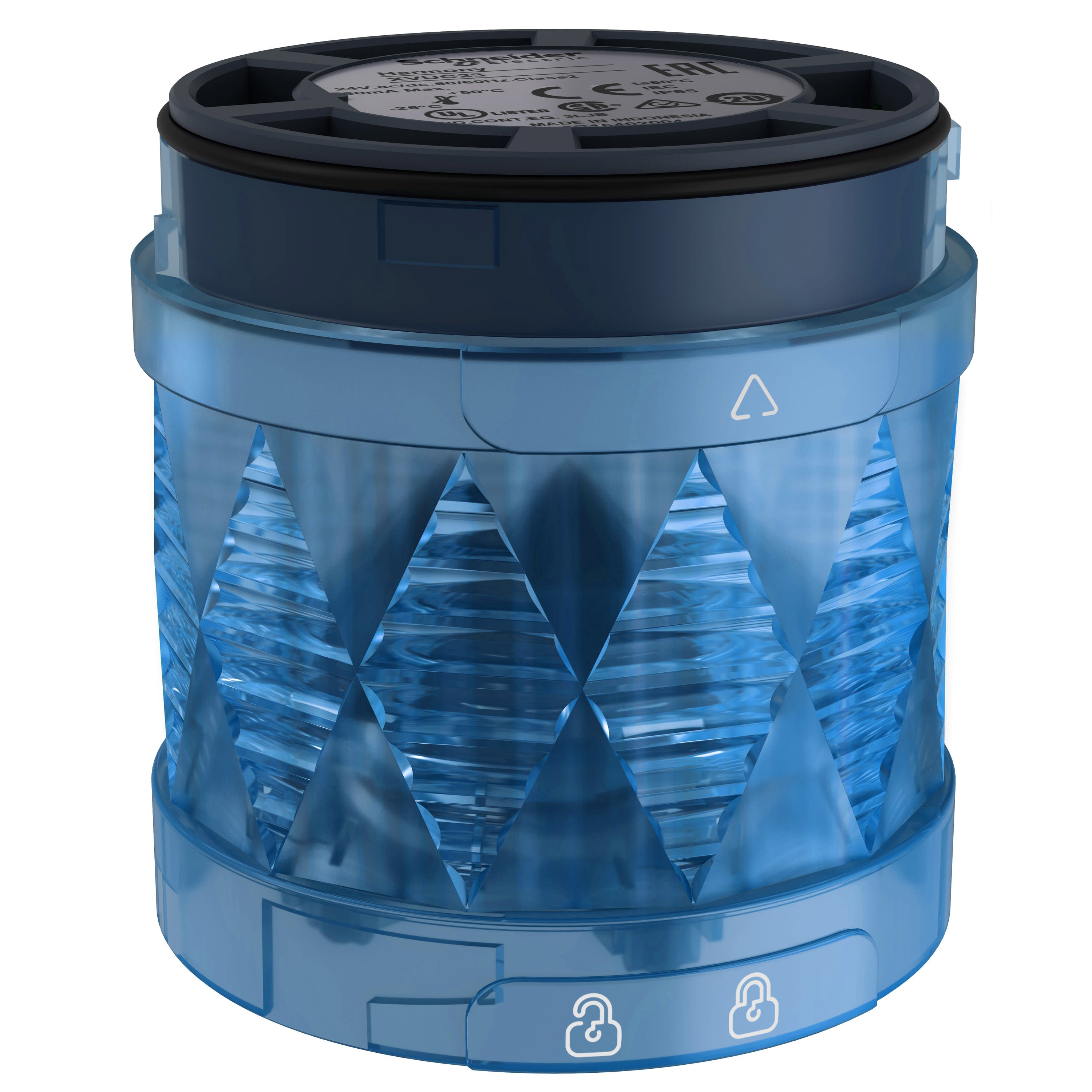 Schneider Electric - Reconditionné - Harmony XVU - élément lumineux Ø60 - DEL - fixe - 24VDC - bleu