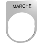 Schneider Electric - Harmony - étiquette plate - 30x40 - métallique - texte MARCHE noir