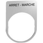 Schneider Electric - Harmony - étiquette - 30x40 - métallique - texte AUTO-MAIN noir