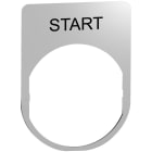 Schneider Electric - Harmony - étiquette plate - 30x40 - métallique - texte START noir