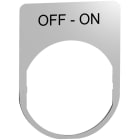 Schneider Electric - Harmony - étiquette plate - 30x40 - métallique - texte ON-OFF noir