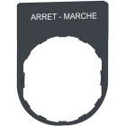 Schneider Electric - Harmony - étiquette plate - 30x40 - plastique noir - texte AUTO-MAIN blanc