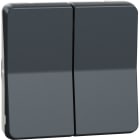 Schneider Electric - Mureva Styl - Double bouton poussoir - composable - IP55 - IK07 - gris