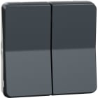 Schneider Electric - Mureva Styl - Double bouton poussoir - composable - IP55 - IK07 - gris