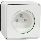 Schneider Electric - Mureva Styl - Prise de courant 2P+T - saillie - IP55 IK08 - connex auto - blanc