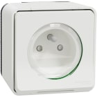 Schneider Electric - Mureva Styl - Prise de courant 2P+T - saillie - IP55 IK08 - connex auto - blanc