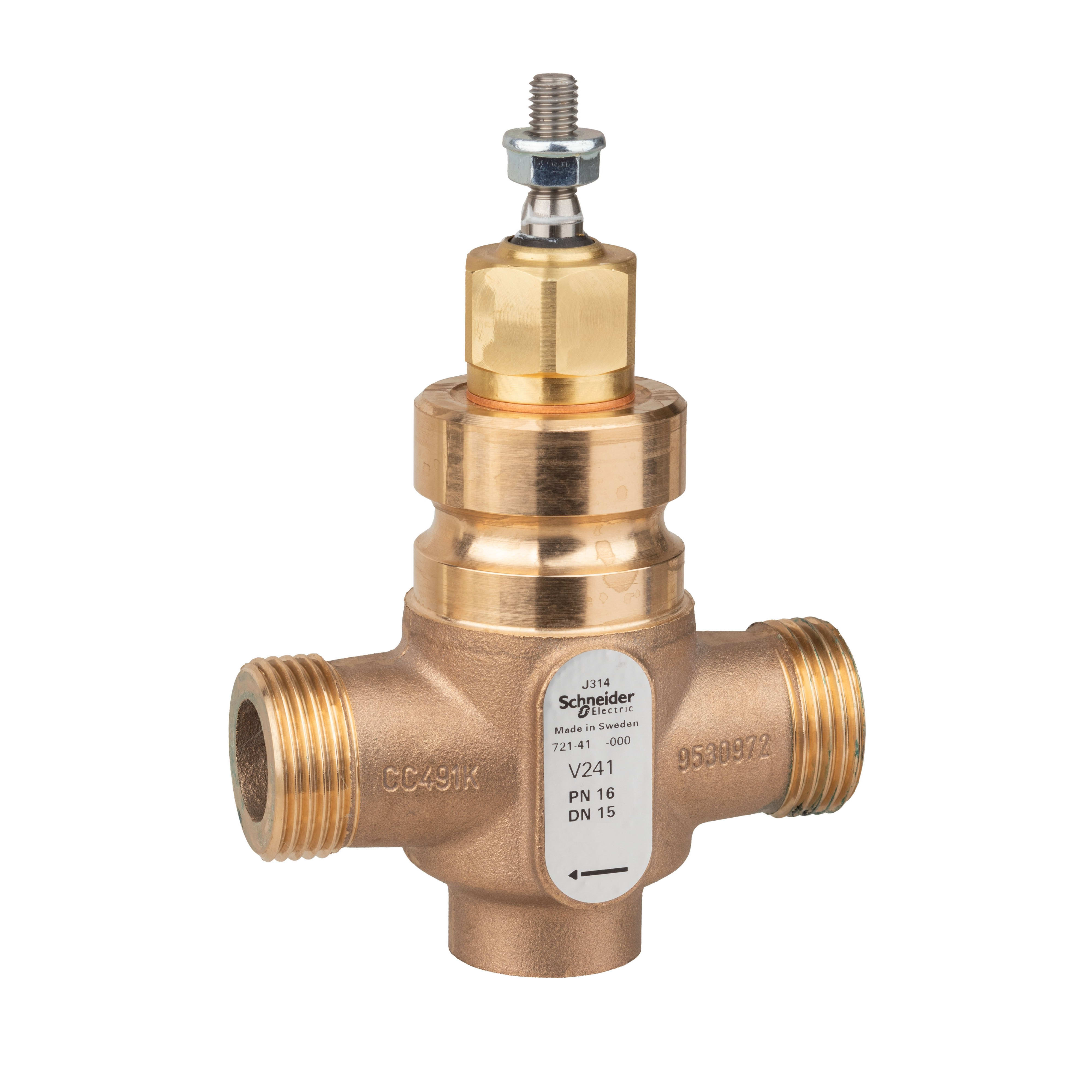 Schneider Electric - Vanne 2 voies bronze filetée PN16 DN15 Kv2,5