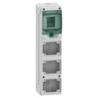 Schneider Electric - Mureva mini coffret pour prises 98x392mm 4 Modules x 3 Ouvertures 65x85mm
