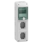 Schneider Electric - Mureva coffret pour prises IEC 138x460mm 5 Modules x 2 Ouvertures 90x100mm
