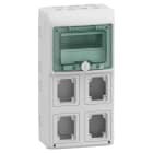 Schneider Electric - Mureva coffret pour prises IEC 236x460mm 8 Modules x 4 Ouvertures 90x100mm
