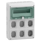 Schneider Electric - Mureva coffret pour prises IEC 340x460mm 12+1 Modules x 6 Ouvertures 90x100mm
