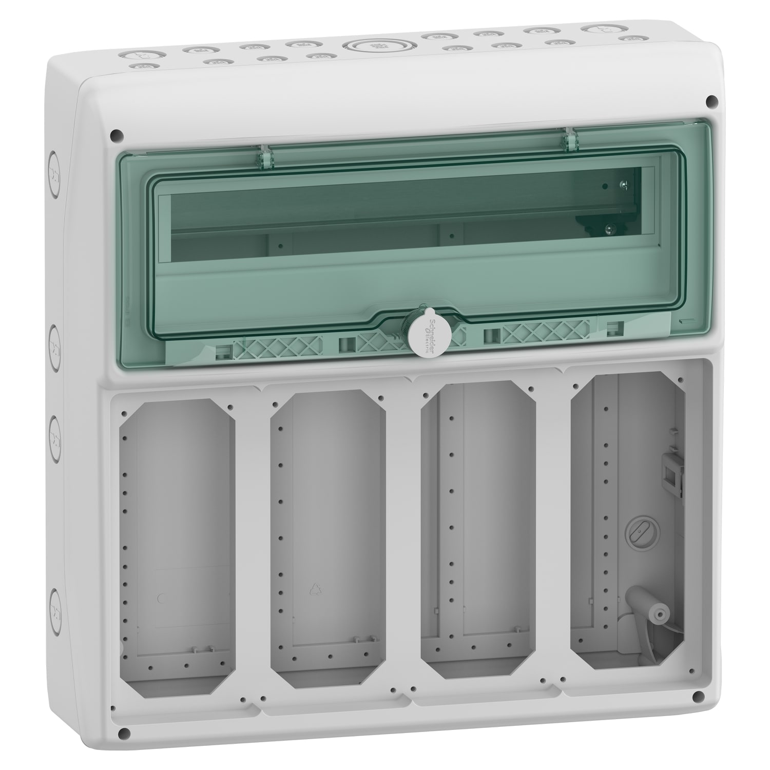 Schneider Electric - Mureva coffret pour prises BLock 448x460mm 18+1 Modules x 4 Ouvertures 103x225mm