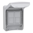 Schneider Electric - Mureva socle IP65 pour 2 prises RJ45 S-ONE
