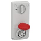 Schneider Electric - Mureva - prise verrouillable - 16 A 3P+T - 380-415 V CA IP44 - sur panneau